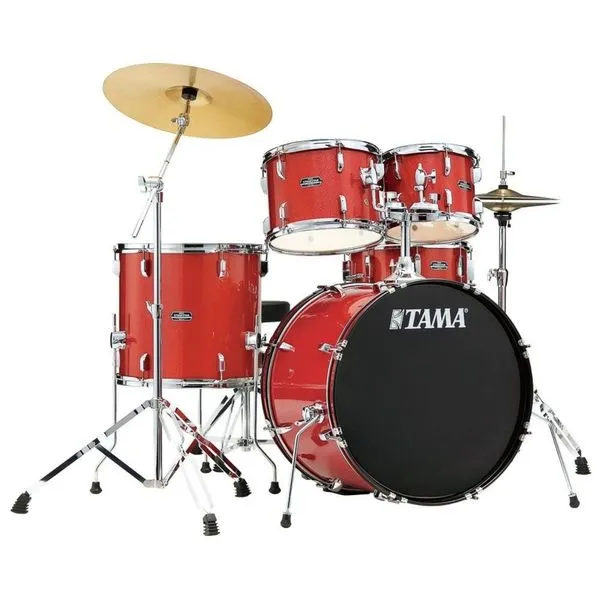 Bateria 5 Tambores 22 Candy Red Tama Stagestar St52h5c-cds