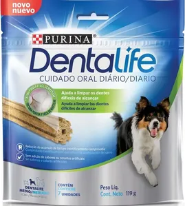Petisco Cães Médio Dentalife Purina Cuidado Oral Frango 119g
