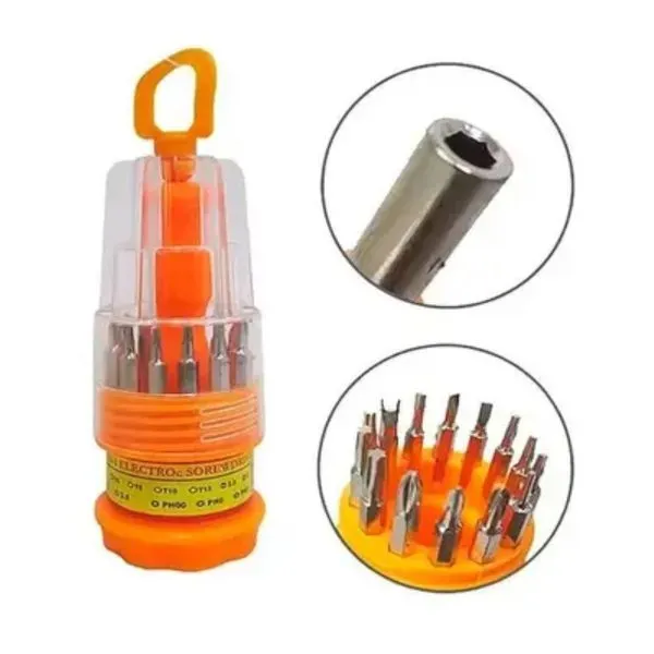 Kit Jogo de Chaves de Precisão 16 em 1 Multiuso para Celular Notebook e Óculos com Pontas Phillips Fenda e Torx Kit Jogo de Chaves de Precisão 16 em 1 Multiuso para Eletrônicos com Pontas Phillips Fenda e Torx