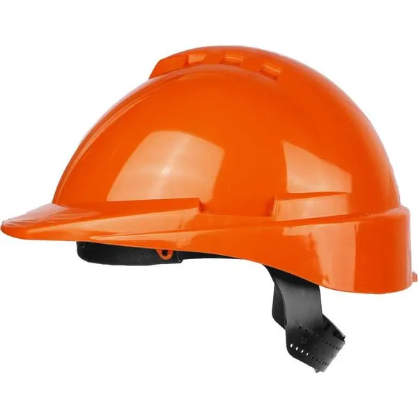 Capacete aba frontal laranja com catraca e jugular Milenium 904908 - LIBUS