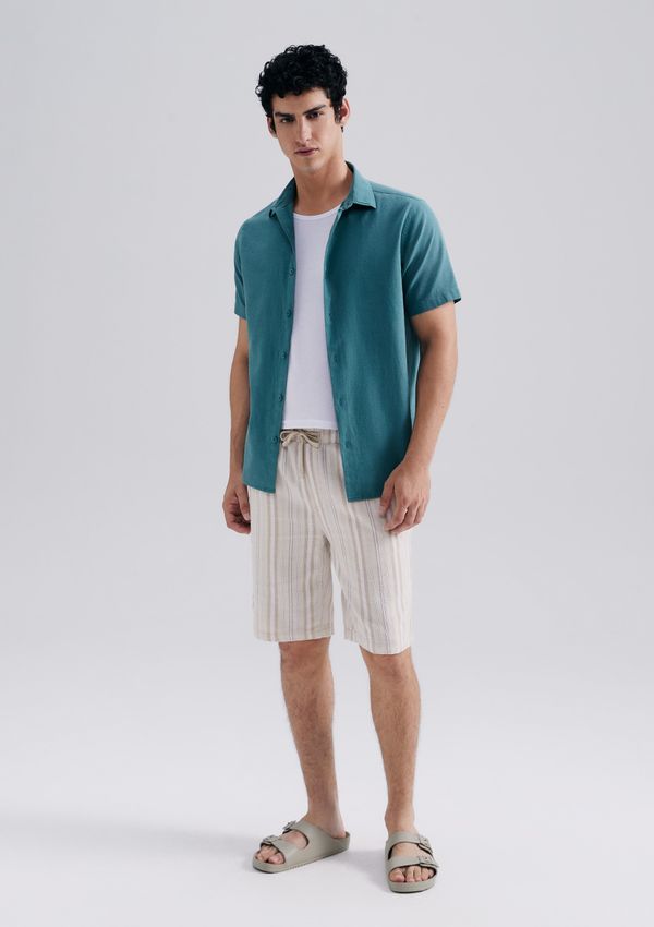 Bermuda Masculina Texturizada - Creme XG
