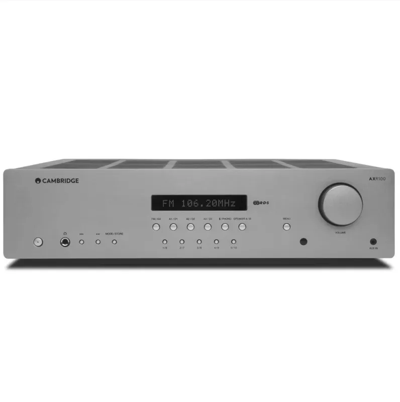 Receiver Cambridge Audio AXR100 FM/AM com RDS, Bluetooth, 100 watts Prata - 120v