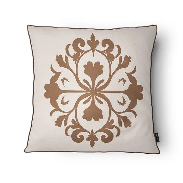 Capa Almofada Moment MT24157 Linho Com Cordão Cru Avelã 43x43cm MT24157 - Tuti Gottô