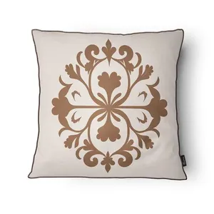 Capa Almofada Moment MT24157 Linho Com Cordão Cru Avelã 43x43cm MT24157 - Tuti Gottô