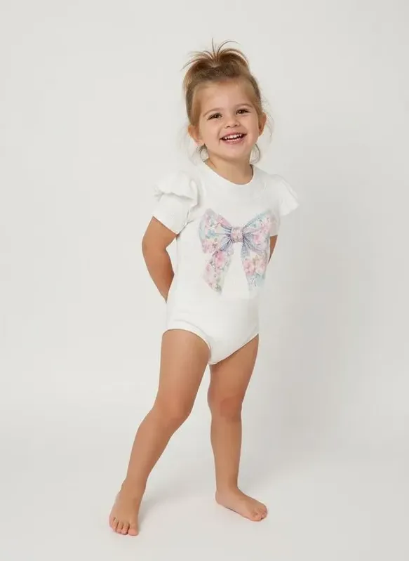 Body Laço Infantil Para Menina - OFF WHITE 8
