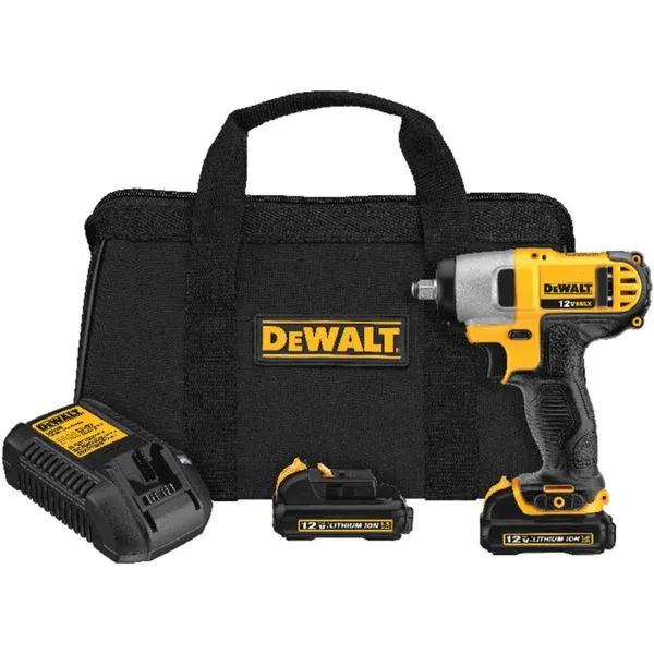 Chave de Impacto 3/8"" com 2 Baterias + Carregador Bivolt + Bolsa - DCF813S2 - DEWALT