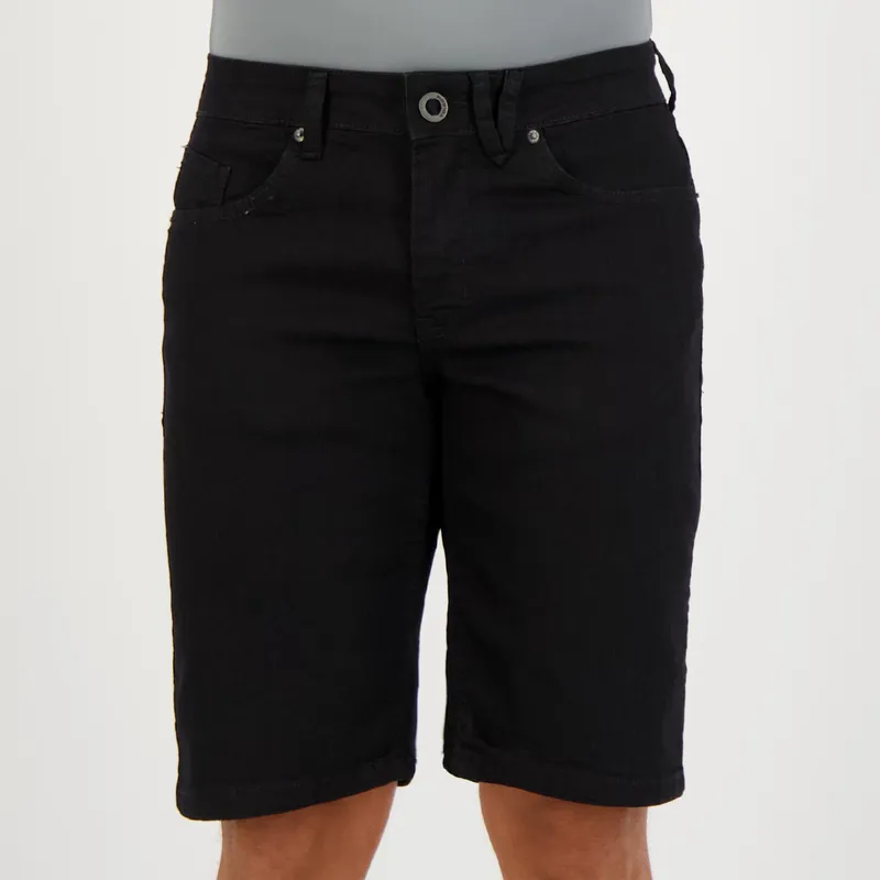 Bermuda Volcom Jeans Dirty Preta