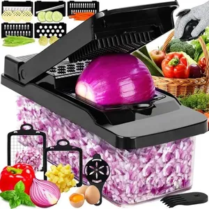 Cortador e Fatiador de Legumes Lovfe Multifuncional Preto FP022 E-BI