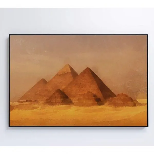 Quadro Pintura Pirâmides 120x80 Cm Tecido Canvas