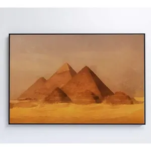 Quadro Pintura Pirâmides 120x80 Cm Tecido Canvas