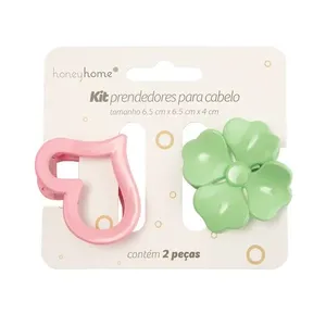 Kit 2 Prendedores de Cabelo Sortido 6,5x6,5x4cm LM4139 - honeyhome