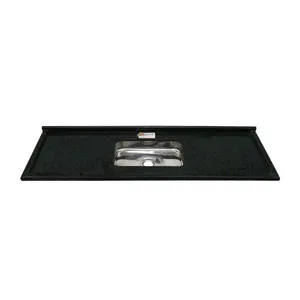 Pia de granito MasterPlus Luxo 200x57cm com cuba verde Venturini