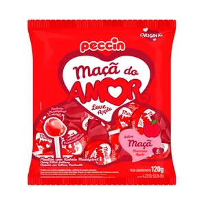 Pirulito Maçã do Amor Peccin Sabor Maçã 120g