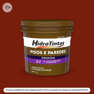 Tinta Acrílica Premium Pisos E Paredes Hidrotintas 15L Vermelho (MP)