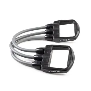 Expansor Fitness ES233 para Exercícios de Membros Superiores com Três Níveis de Tensão Cinza+preto Atrio Expansor Fitness ES233 para Treino de Força com Pegadores Confortáveis Cinza+preto Atrio