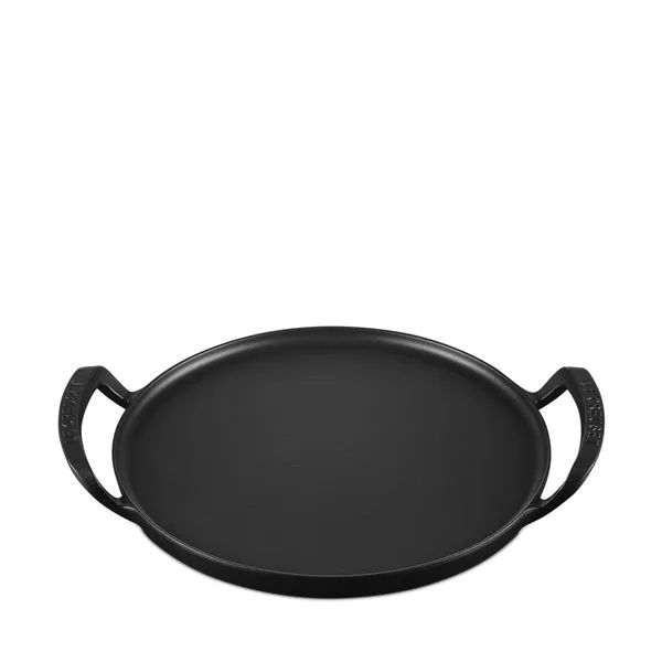 Grelha Redonda para Pizza com Alças Alpine Le Creuset Matte Black 35 CM-UN