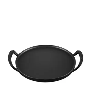 Grelha Redonda para Pizza com Alças Alpine Le Creuset Matte Black 35 CM-UN
