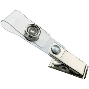 Presilha para Crachá DAC Metal com Fecho Plástico Removível Pacote com 100 Unidades Transparente Presilha para Crachá DAC Metal Fecho Plástico 100 Unidades Transparente