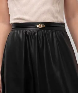 cinto skinny fivela redonda bff agatha e camila preto 110CM