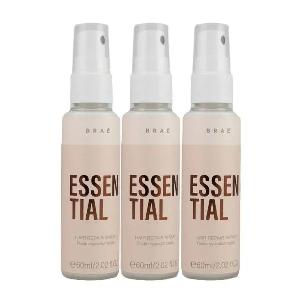 Kit Braé Essential 3 Spray Fluido Reparador Capilar 60 ml