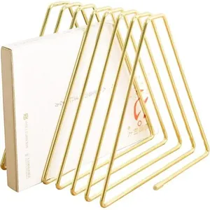 Organizador De Livros Jiari 7 Compartimentos Dourado A-MBI