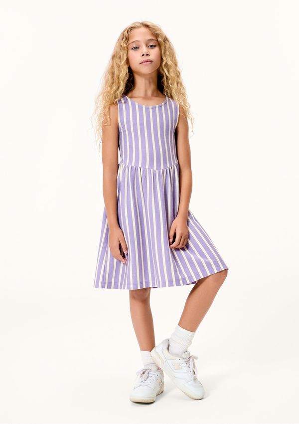 Vestido Infantil Fio Tinto Evasê - Roxo 006