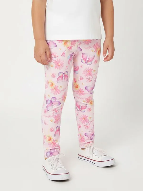 Calça Legging Crepe Infantil Para Menina - ROSA 1