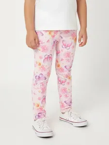 Calça Legging Crepe Infantil Para Menina - ROSA 1