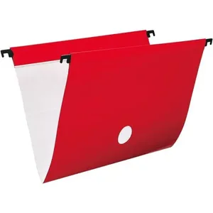 Pasta Suspensa Dello Delloplus Haste Plástica com Visor e Etiqueta Grampo Plástico Vermelha Pasta Suspensa Dello Delloplus Haste Plástica com Visor Vermelha