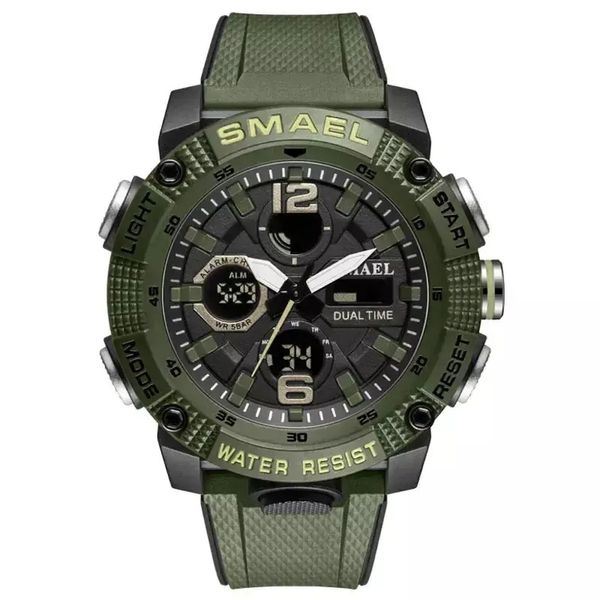 Relógio Esportivo SMAEL 8930 Analógico-Digital Á Prova d´ Água Verde