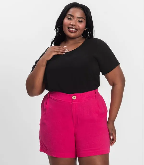 Blusa Feminina Plus Size Secret Glam Preto Plus G2