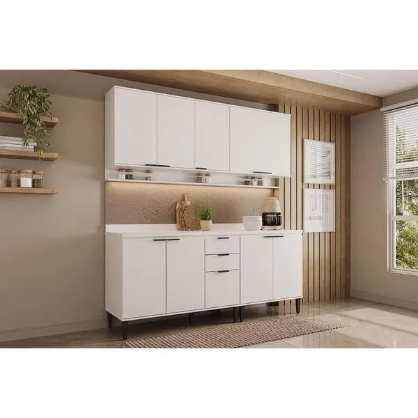 Cozinha Modulada Carraro Alpha Carraro 4 Peças Alpha C4P177 Branco