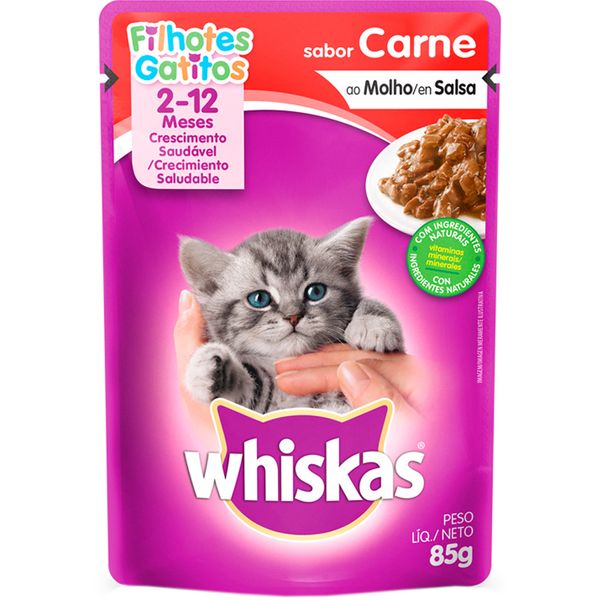 Ração para Gatos Whiskas Filhote Carne 85g