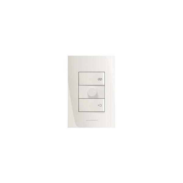 Controle para ventilador com placa Inova 220V branca Alumbra