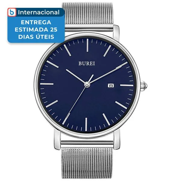 Relógio masculino Burei Azul/Prata 19003P51LY A-MBI