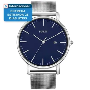 Relógio masculino Burei Azul/Prata 19003P51LY A-MBI