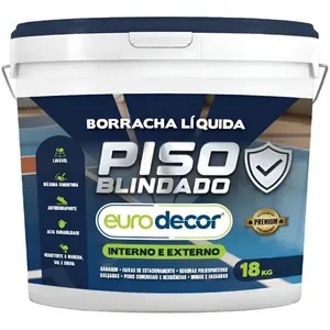 Borracha Líquida para Piso 03.01.01.2004 Antiderrapante Impermeável Preto Eurodecor Borracha Líquida para Piso 03.01.01.2004 Impermeável Preto Eurodecor