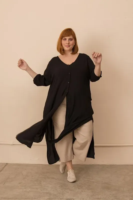 Chemise Teodora Plus Size Preto-46/48