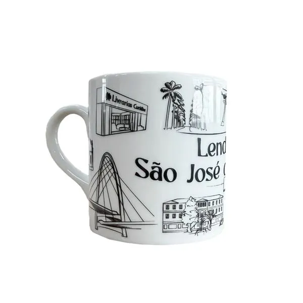 Caneca 350ml Lendo Em São José Dos Campos