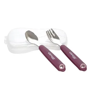 Talheres Metal - Com Estojo - Clingo - Milky - Roxo
