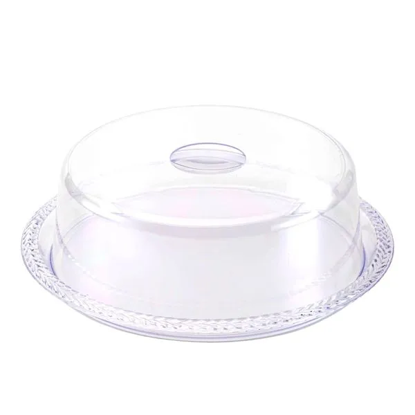 Porta Bolos Trança Plástico Cristal 10,3x32,2x32,2cm - K15 Keita