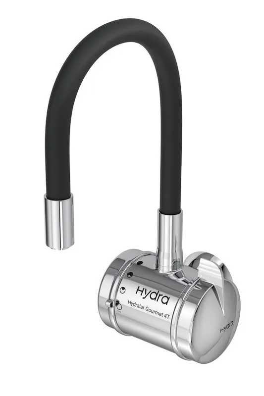 Torneira elétrica Hydralar gourmet parede 4t 5500w 220v black crom Hydra