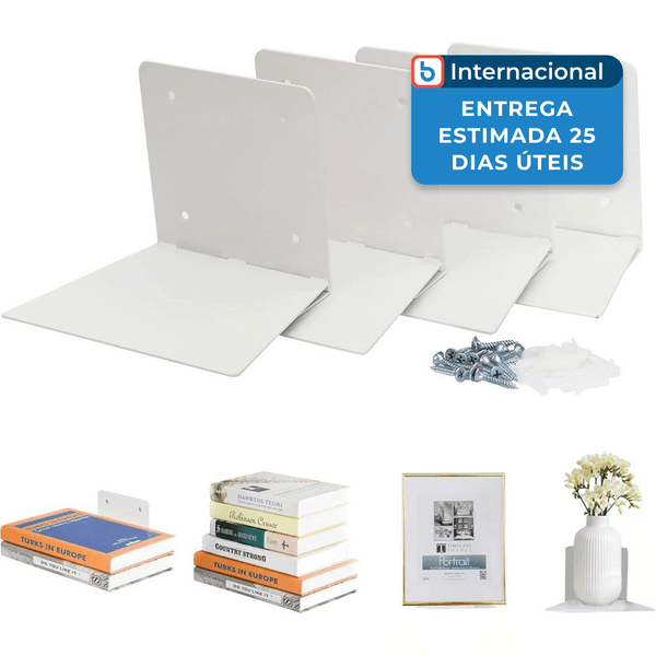 Prateleira Flutuante Storage 4 Peças Branco A-MBI