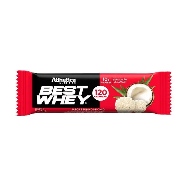 Best Whey Proteina Bar Atlhetica Sabor Beijinho de Coco 32g