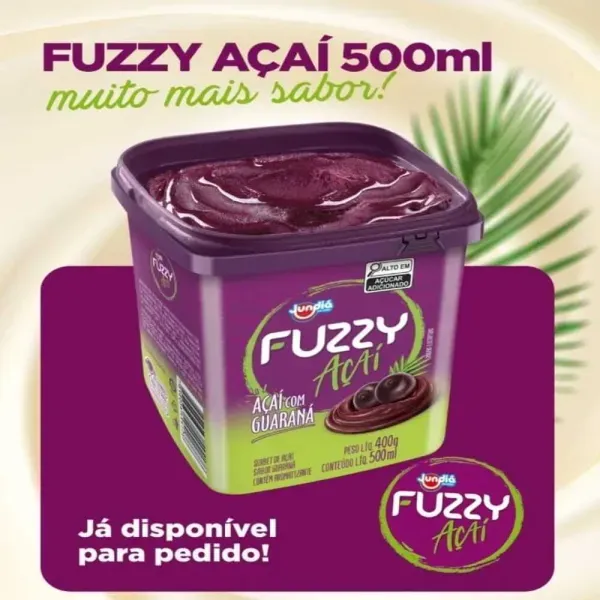 Sorvete Jundiá Fuzzy Açai com Guaraná 400g