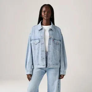 Jaqueta Jeans Levi's® 90's Trucker Lavagem Clara - XS USA | PP BR