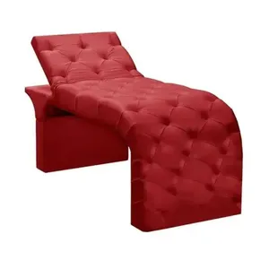 Maca Estofada Estética Cílios Regulável Spa Suede Larissa Cor:vermelho