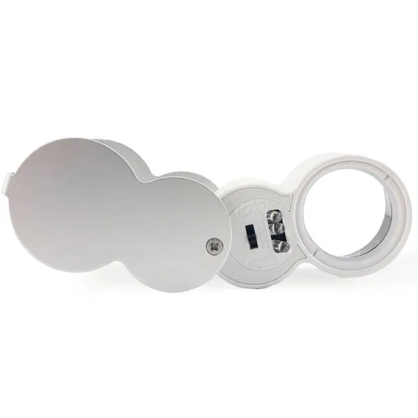 Lupa Bolso Lente 25mm Led Uv Solver Relojoeiro Joalheiro