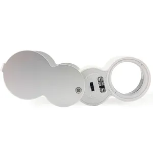 Lupa Bolso Lente 25mm Led Uv Solver Relojoeiro Joalheiro