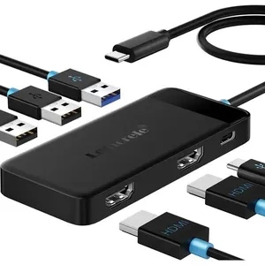 Estação De Acoplamento Lemorele 6X1 100W Preto A-MBII